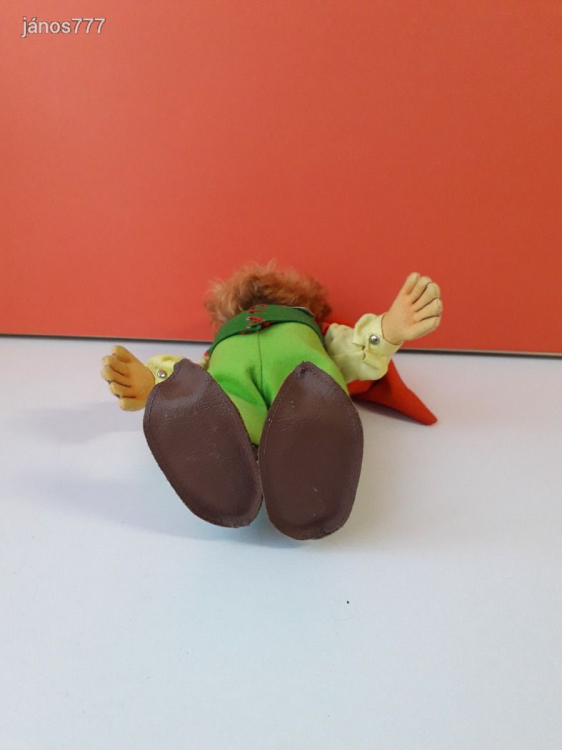 Eredeti STEIFF LUCKI törpe antik MANÓ 30 cm-es öreg apó kabala figura ! Címkés ! EXTRA !!