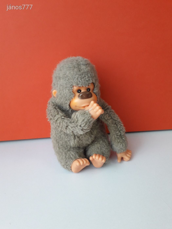Eredeti Sekiguchi Monchhichi GONGA Moncsicsi Moncsi vintage retro gorilla kabala figura 20 cm EXTRA