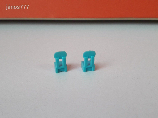 Bluebird Polly Pocket szék vintage bútor 2 db kék szék együtt !! EXTRA