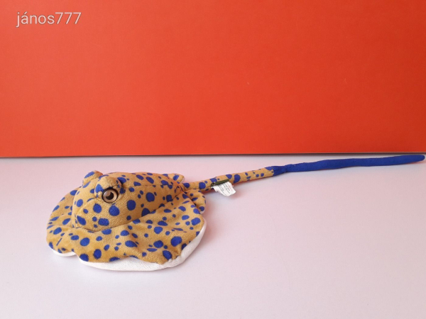 Eredeti Wild Republic Rája plüss HAL ritkaság 62 cm-es kabala figura ! EXTRA !!! ÉLETHŰ !!!