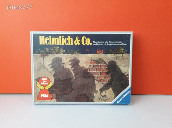 Eredeti Ravensburger 1986 Heimlich and Co.Titkos és Társa nyomozós társasjáték !!