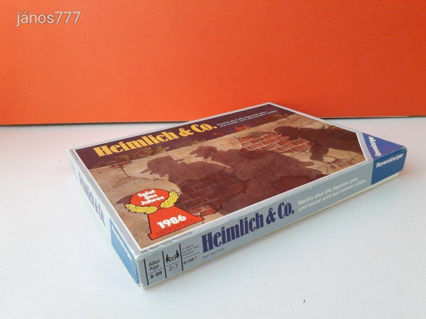Eredeti Ravensburger 1986 Heimlich and Co.Titkos és Társa nyomozós társasjáték !!