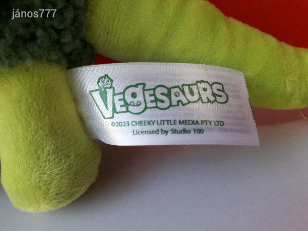 Eredeti VEGESAURS DINOSZAURUSZ plüss kabala figura ! 43 cm-es BROKKOLI DINÓ plüssfigura ! EXTRA !