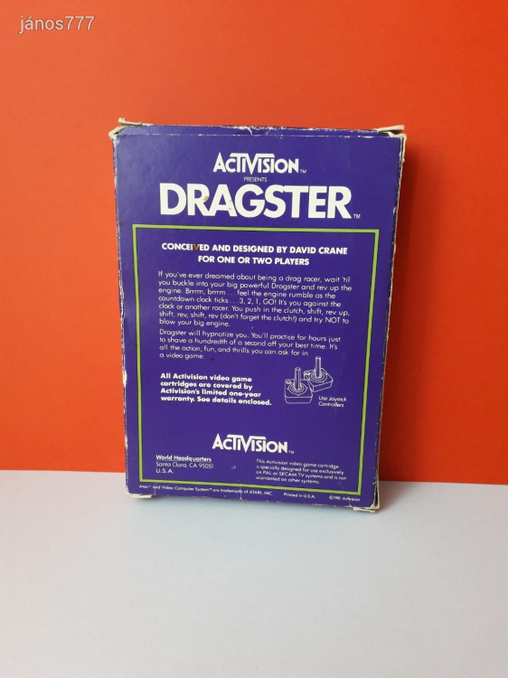 Eredeti Activision ATARI DRAGSTER konzol játék !! Dobozos !!