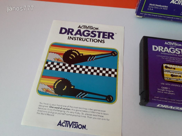 Eredeti Activision ATARI DRAGSTER konzol játék !! Dobozos !!