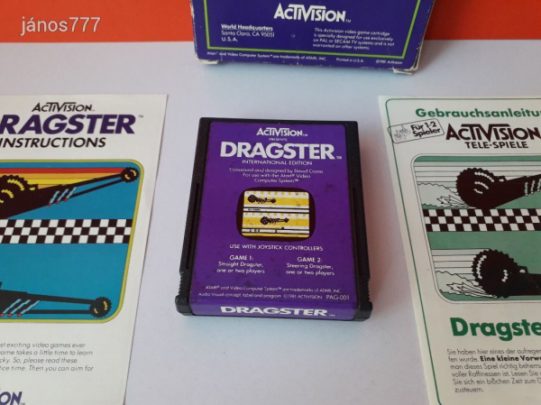 Eredeti Activision ATARI DRAGSTER konzol játék !! Dobozos !!