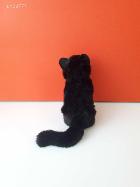 Fekete MACSKA plüss kabala figura 26 cm-es CICA plüssfigura EXTRA ! ÉLETHŰ