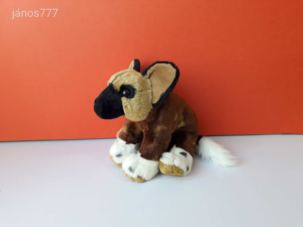 Eredeti Wild Republic HIÉNA plüss ritkaság 25 cm-es afrikai vadkutya kabala figura ! ÉLETHŰ !!