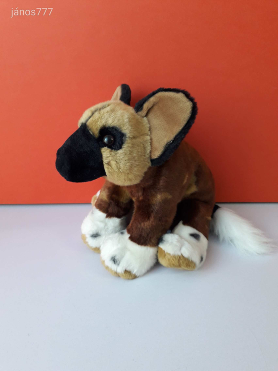 Eredeti Wild Republic HIÉNA plüss ritkaság 25 cm-es afrikai vadkutya kabala figura ! ÉLETHŰ !!