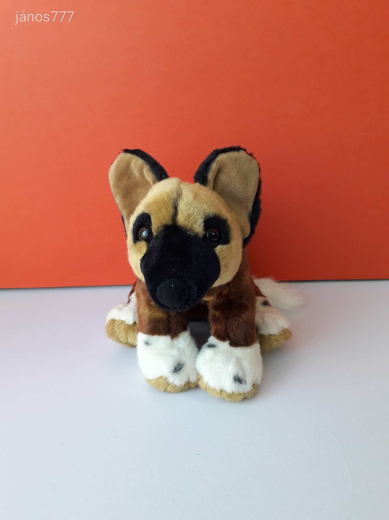 Eredeti Wild Republic HIÉNA plüss ritkaság 25 cm-es afrikai vadkutya kabala figura ! ÉLETHŰ !!