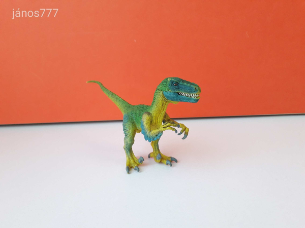 Eredeti Schleich Dinoszaurusz Velociraptor állatfigura !! 18x10cm ! 2016-os kiadás! Schleich 14585