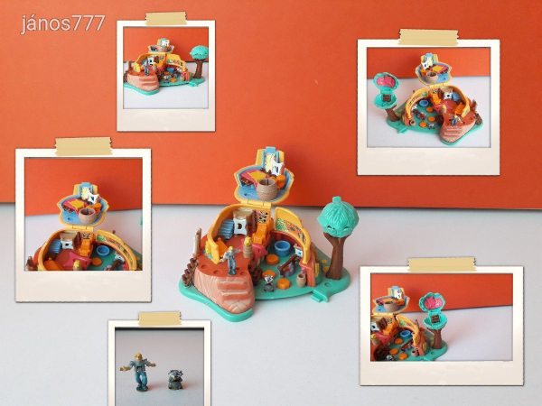 Eredeti Bluebird 1995 Polly Pocket Disney POCAHONTAS ház figurákkal retro játéktér ! EXTRA