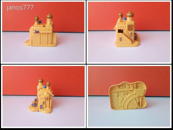 Eredeti Bluebird 1995 Polly Pocket Disney ALADDIN ház figurákkal Agrabah piac retro játéktér ! EXTRA