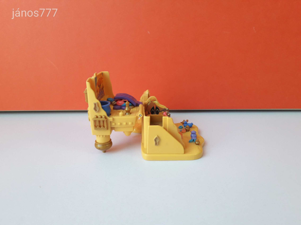 Eredeti Bluebird 1995 Polly Pocket Disney ALADDIN ház figurákkal Agrabah piac retro játéktér ! EXTRA