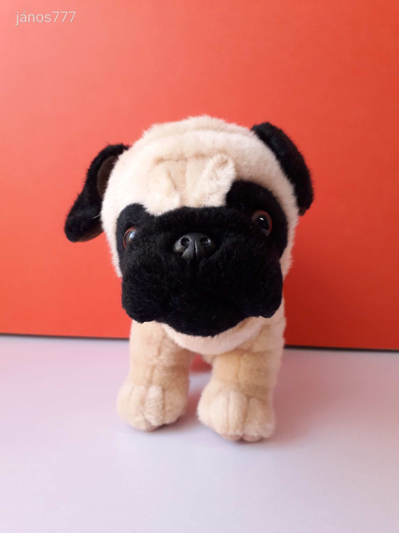 MOPSZ kutya plüss 27 cm-es kutyus !! Különleges kabala figura !!! EXTRA !! ÉLETHŰ