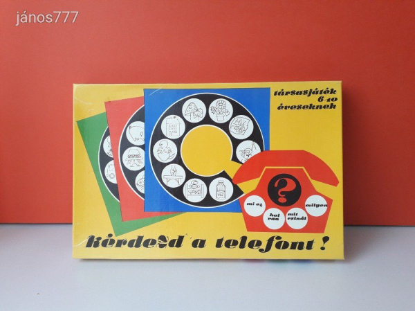 Retro Vintage Kérdezd a telefont! régi Magyar társasjáték !!