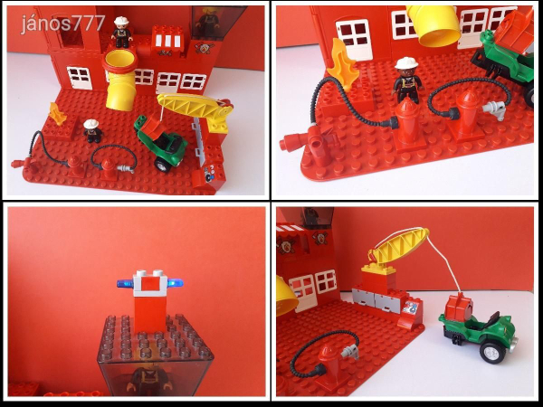 Eredeti LEGO DUPLO Tűzoltóállomás gyakorló épület készlet ! 80db-os EXTRA csomag !!!