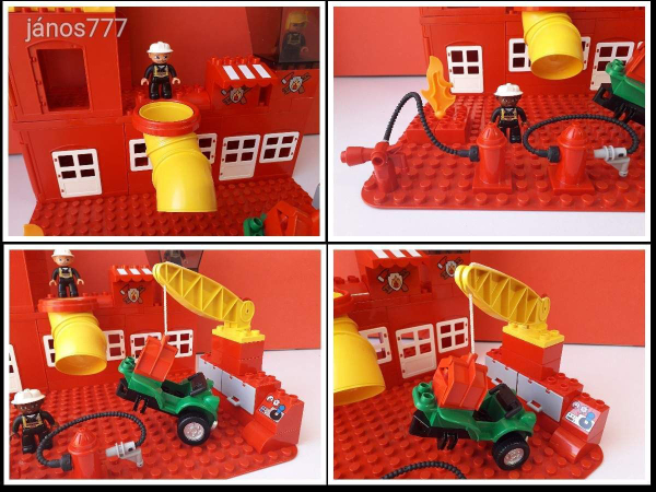 Eredeti LEGO DUPLO Tűzoltóállomás gyakorló épület készlet ! 80db-os EXTRA csomag !!!