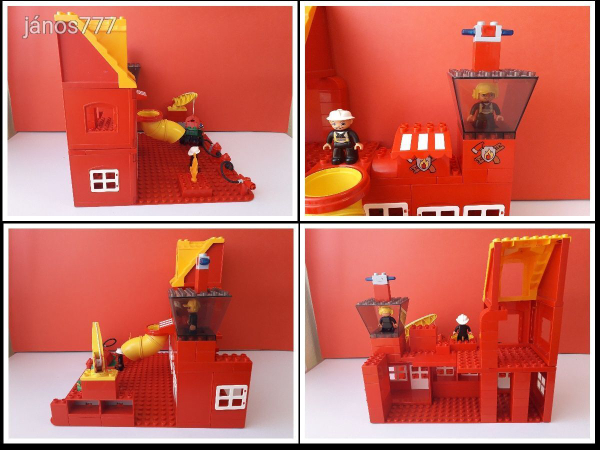 Eredeti LEGO DUPLO Tűzoltóállomás gyakorló épület készlet ! 80db-os EXTRA csomag !!!