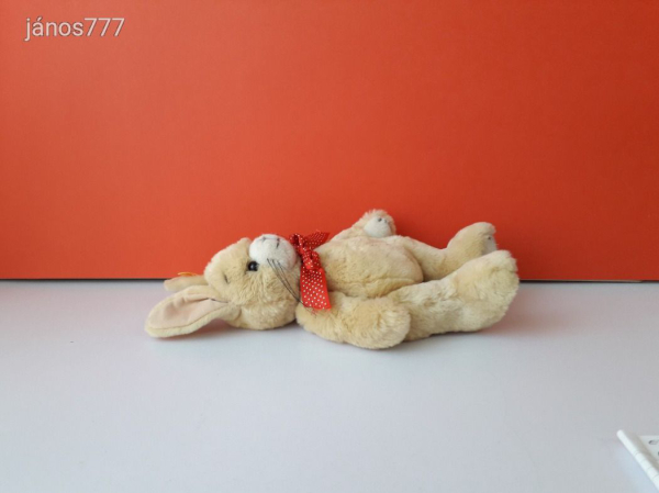 Eredeti Steiff nyúl plüss nyuszi kabala figura ! 35 cm-es plüssfigura Steiff Niki Rabbit ! EXTRA !