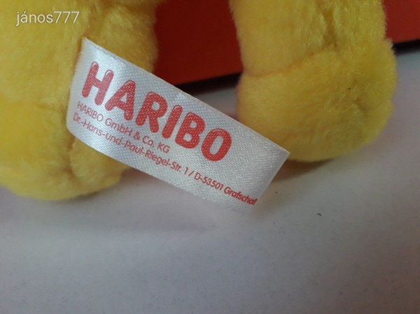 Eredeti HARIBO maci a gumicukor medve plüss mackó 19 cm-es plüssmackó kabala figura !! EXTRA
