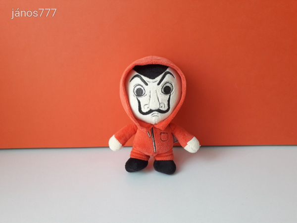 Eredeti Netflix La Casa de Papel A Nagy pénzrablás Money Heist plüss kabala figura 20 cm