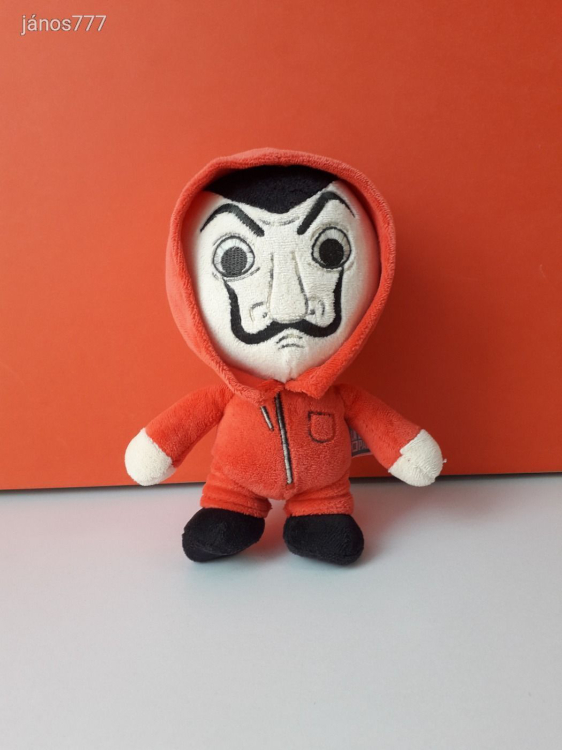 Eredeti Netflix La Casa de Papel A Nagy pénzrablás Money Heist plüss kabala figura 20 cm