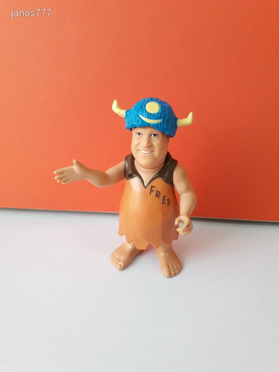 Eredeti Amblin The Flintstones Flintstone család szereplő Frédi Fred figura ! 12cm