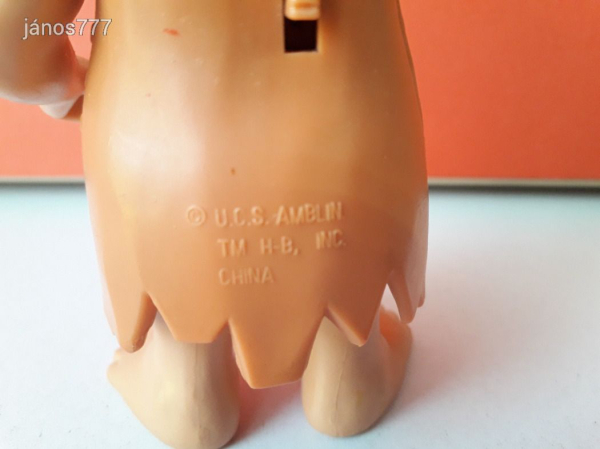Eredeti Amblin The Flintstones Flintstone család szereplő Frédi Fred figura ! 12cm