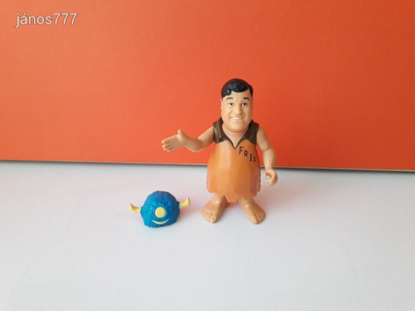Eredeti Amblin The Flintstones Flintstone család szereplő Frédi Fred figura ! 12cm