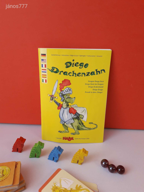 Eredeti HABA Diego Drachenzahn Diego, a sárkány társasjáték ! 4319