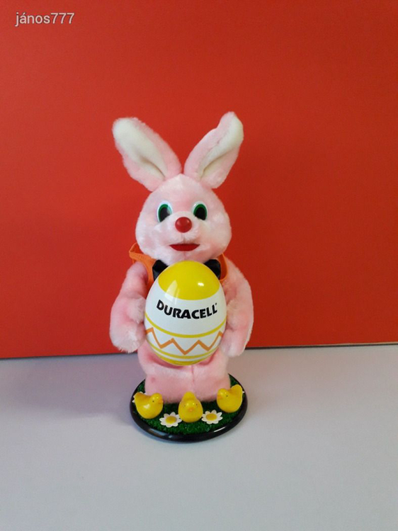Eredeti Duracell Nyúl elemes Húsvéti nyuszi 35 cm-es Easter Bunny - Mozgó - Hangot adó !! EXTRA !!