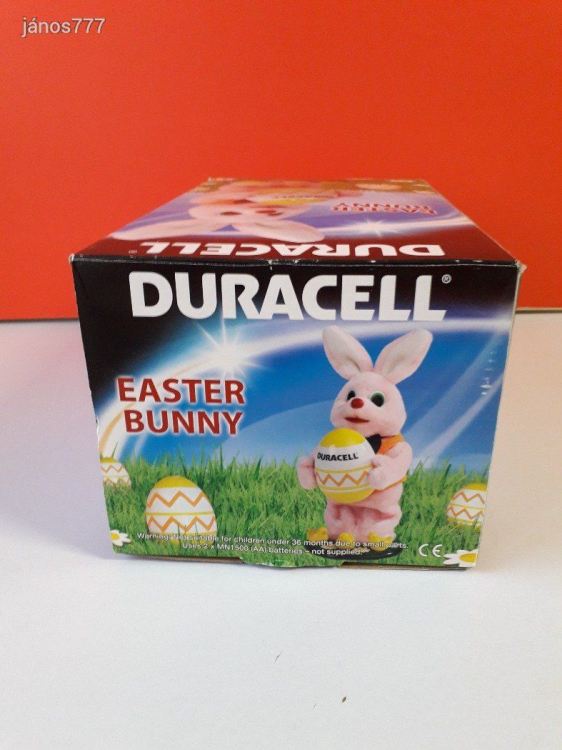 Eredeti Duracell Nyúl elemes Húsvéti nyuszi 35 cm-es Easter Bunny - Mozgó - Hangot adó !! EXTRA !!