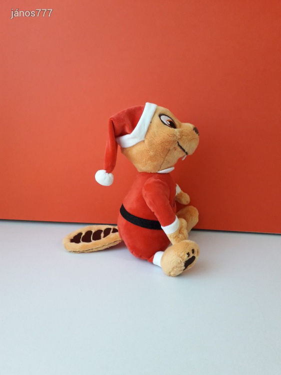 Eredeti OBI Hód plüss kabala figura 33 cm-es plüssfigura ! Télapó ruhás Obi hód ! EXTRA !!!