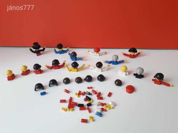 Eredeti LEGO Nagyfejű figurák és kiegészítők a '70-es évekből csomag !!