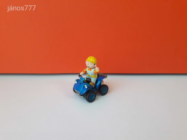 Eredeti Bob mester Bob the Builder mesefigura Quadon fém jármű !! 6x5,5cm