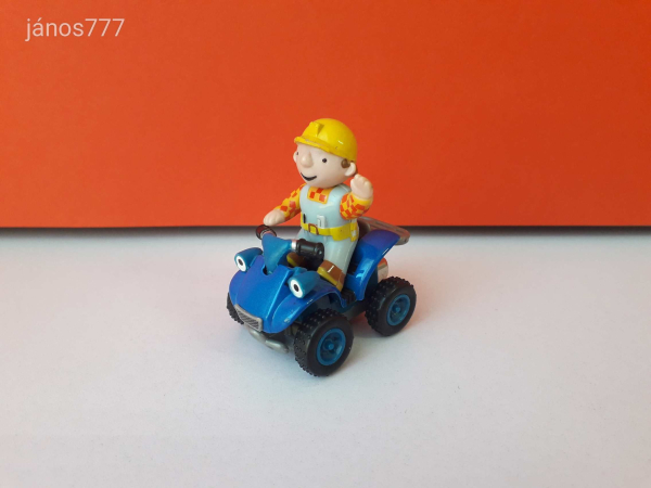 Eredeti Bob mester Bob the Builder mesefigura Quadon fém jármű !! 6x5,5cm