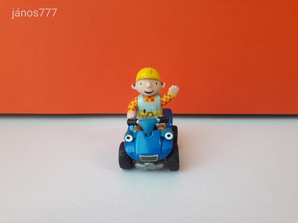 Eredeti Bob mester Bob the Builder mesefigura Quadon fém jármű !! 6x5,5cm
