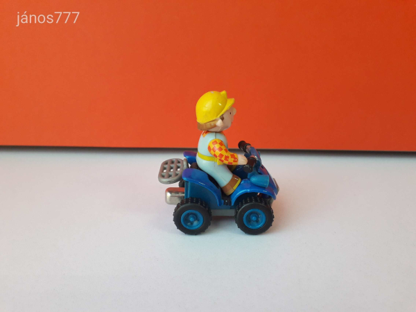Eredeti Bob mester Bob the Builder mesefigura Quadon fém jármű !! 6x5,5cm