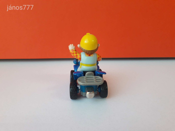 Eredeti Bob mester Bob the Builder mesefigura Quadon fém jármű !! 6x5,5cm