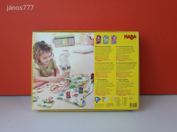 Eredeti HABA Riesenpuzzle Ponyhof Lovarda kirakó Puzzle társasjáték !! HABA 3905