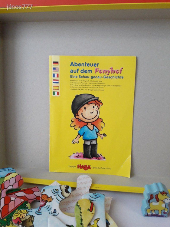 Eredeti HABA Riesenpuzzle Ponyhof Lovarda kirakó Puzzle társasjáték !! HABA 3905