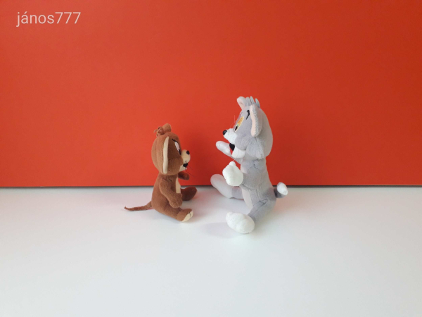 Tom és Jerry mese TOM macska és JERRY egér kabala figura !! Tom & Jerry plüssfigura 2 db EGYÜTT
