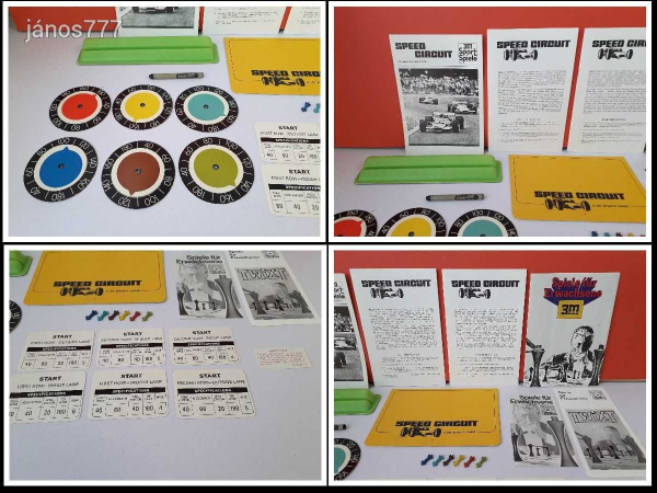 Eredeti 3M Speed Circuit autóverseny társasjáték !! 1971-es kiadás !! EXTRA !!