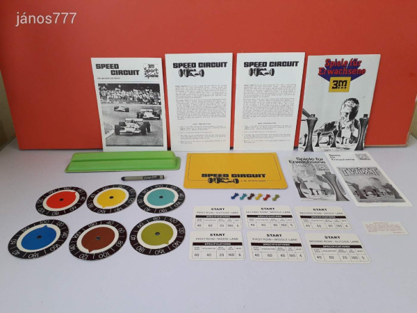 Eredeti 3M Speed Circuit autóverseny társasjáték !! 1971-es kiadás !! EXTRA !!