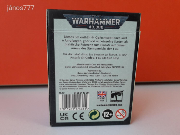 Eredeti Warhammer 40K T'au Empire Datakarten !! Warhammer 40000 kiegészítő csomag !!