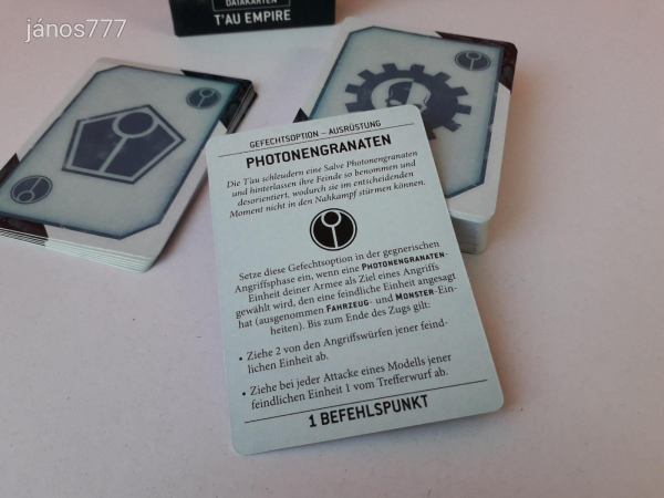 Eredeti Warhammer 40K T'au Empire Datakarten !! Warhammer 40000 kiegészítő csomag !!