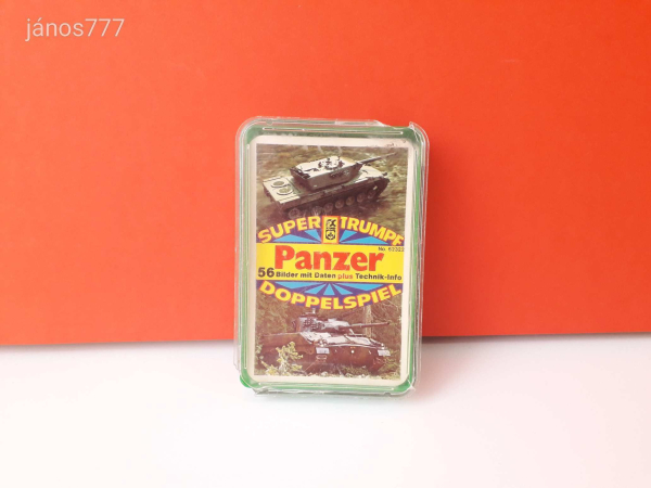 Eredeti FX Schmid Super Trumpe Panzer Doppelspiel kártyajáték régi retro kiadás !!