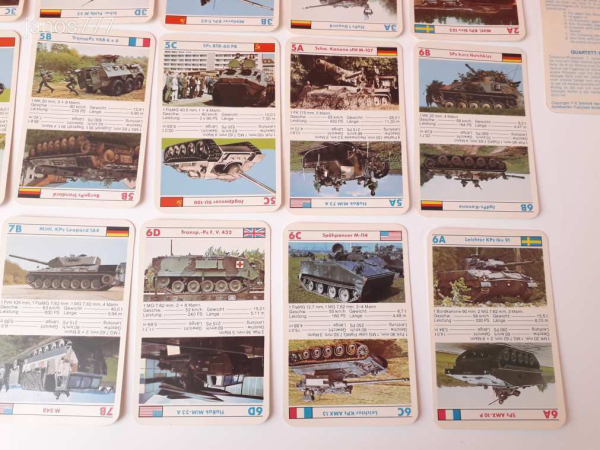 Eredeti FX Schmid Super Trumpe Panzer Doppelspiel kártyajáték régi retro kiadás !!