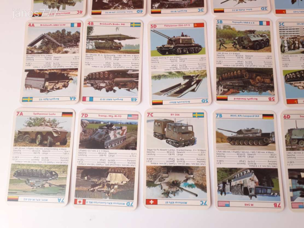 Eredeti FX Schmid Super Trumpe Panzer Doppelspiel kártyajáték régi retro kiadás !!